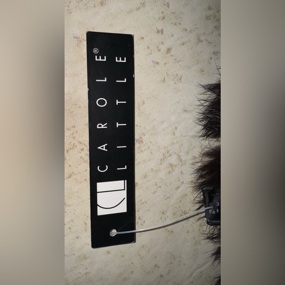 Vtg Carole Little Rabbit Fur Scarf Keyhole Opening Animal Print Mob Wife 90s NWT - Picture 8 of 10